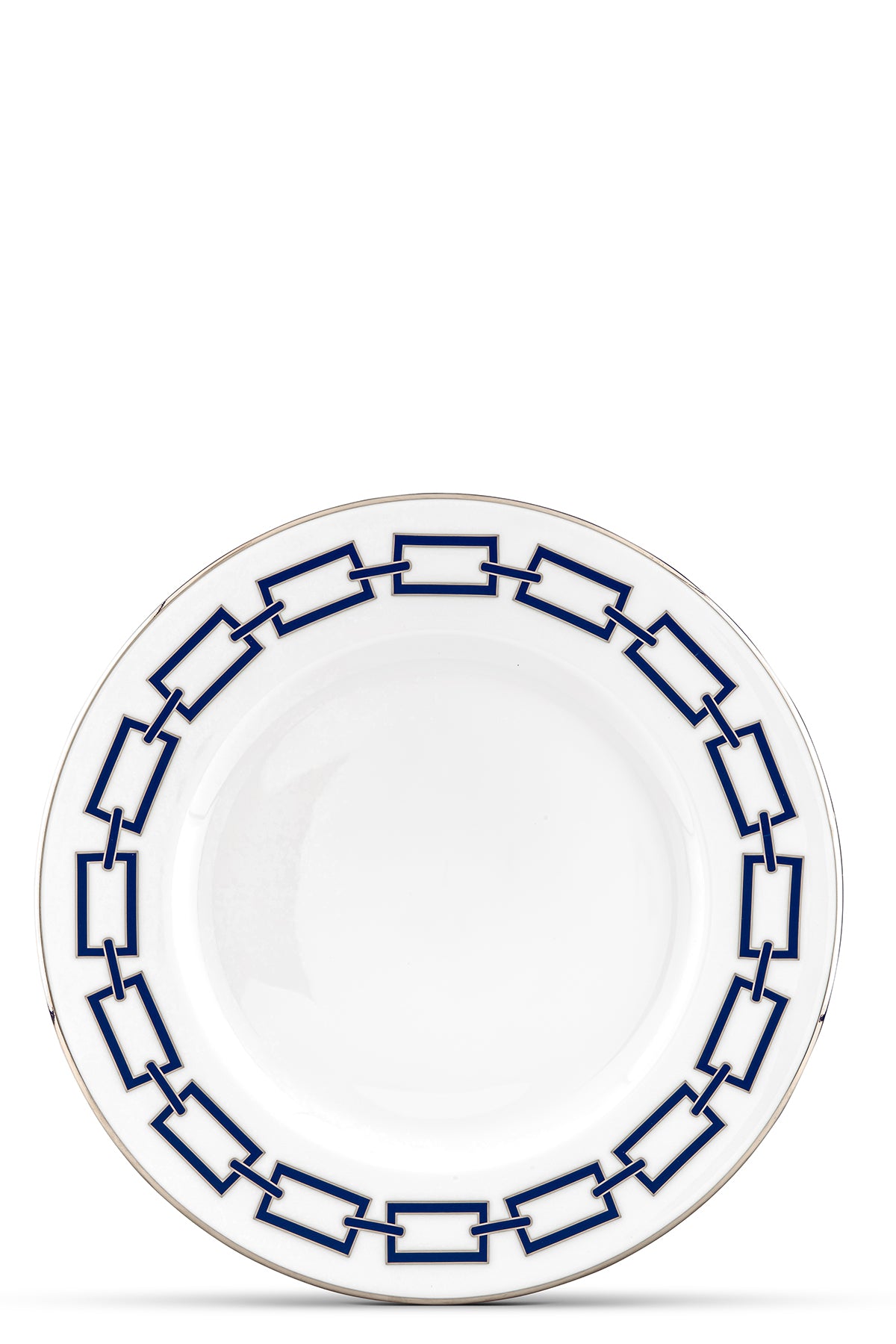 GINORI 1735 Charger plate - Sapphire Catene geometric motif