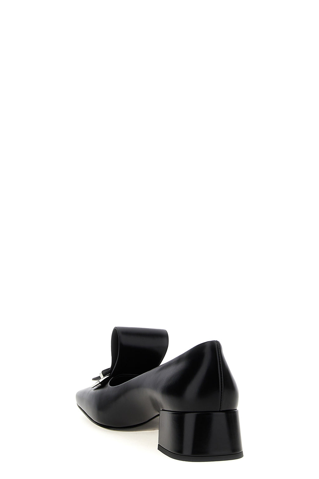 Prada Calzature Donna Spazzolato Pumps - Metallplakette mit Logo