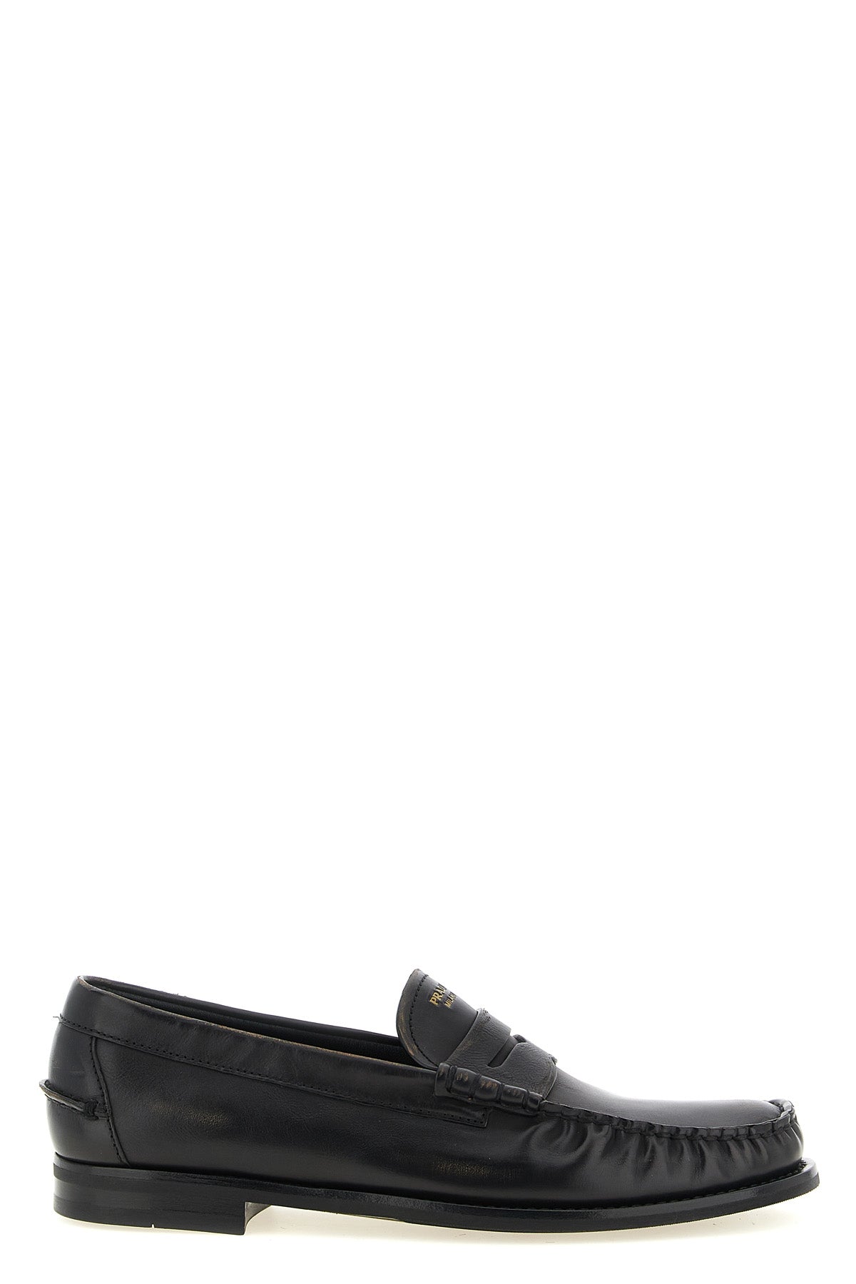 Prada Loafers - Classic silhouette in antiqued calfskin