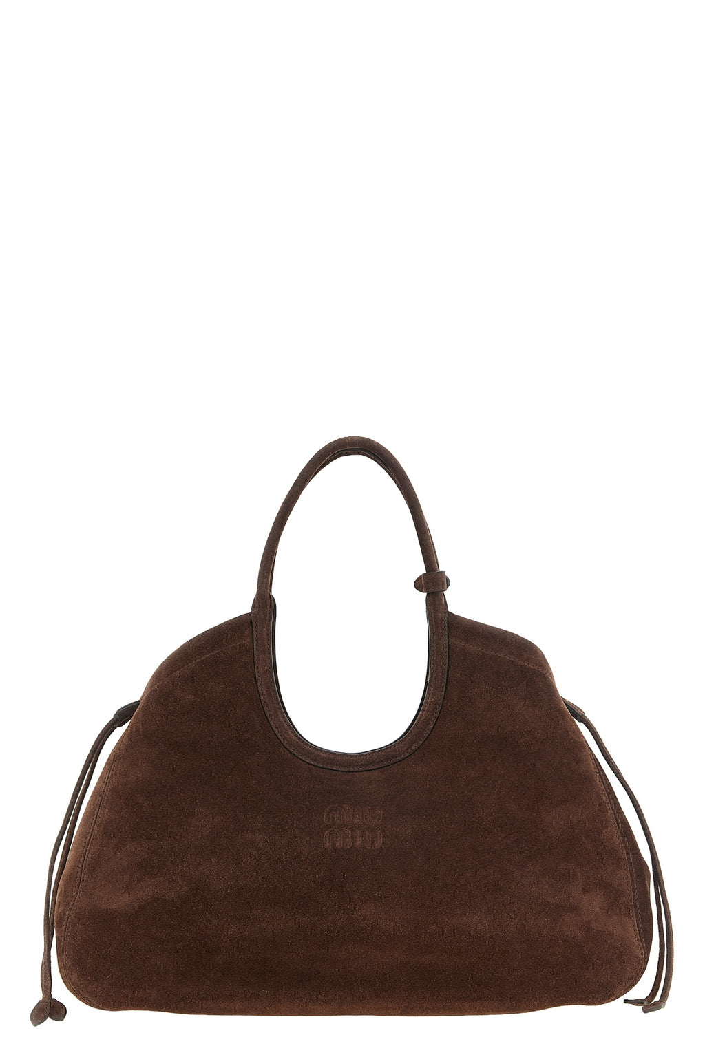 Miu Miu Ivy Shopper Tasche - Vorderansicht aus Wildleder