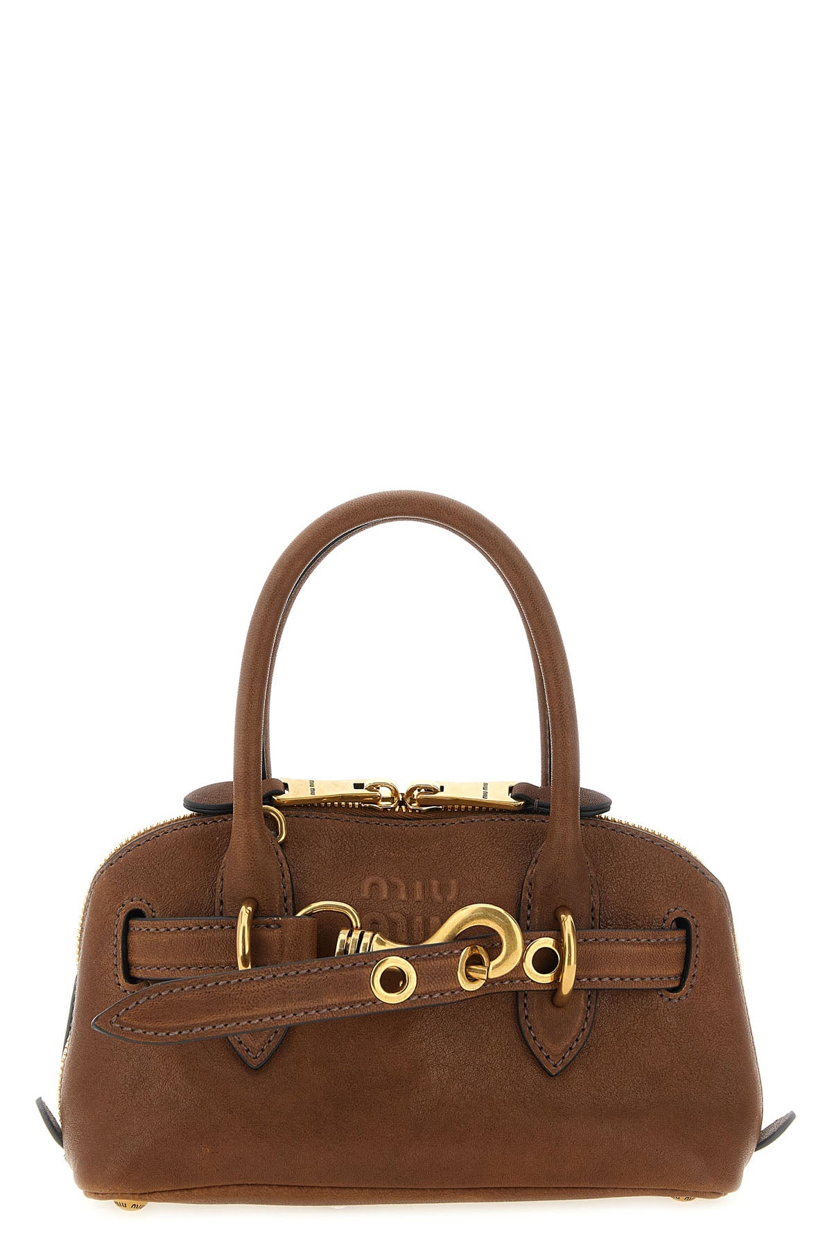 Bolso de mano Miu Miu Aventure mini en piel roble