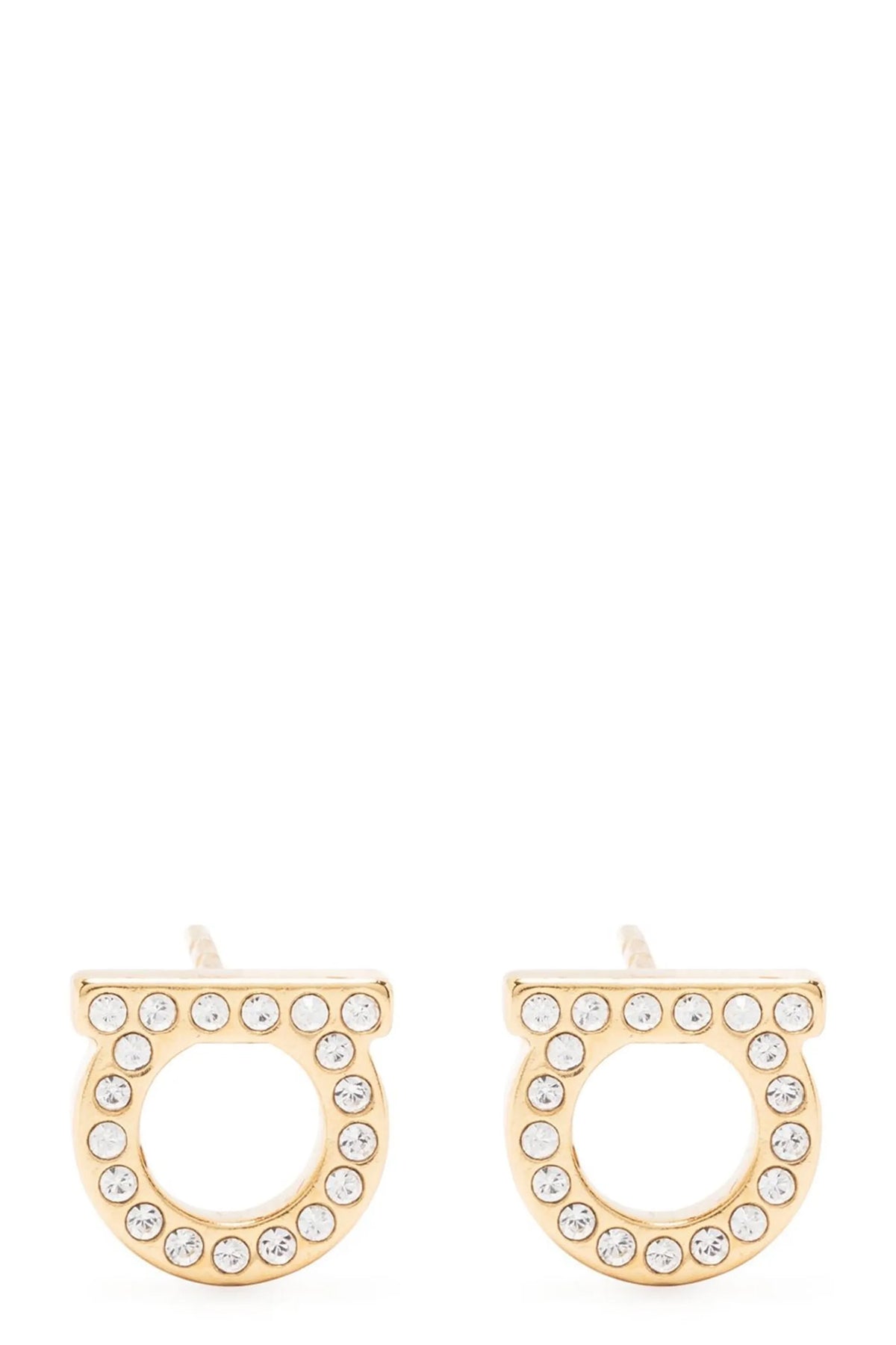 FERRAGAMO Pendientes - Detalle silueta Gancini en metal dorado