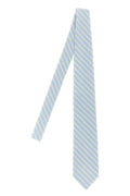 AURALEE Tie - Front view light blue striped