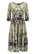Samantha Sung Abito - Stampa ornamentale khaki