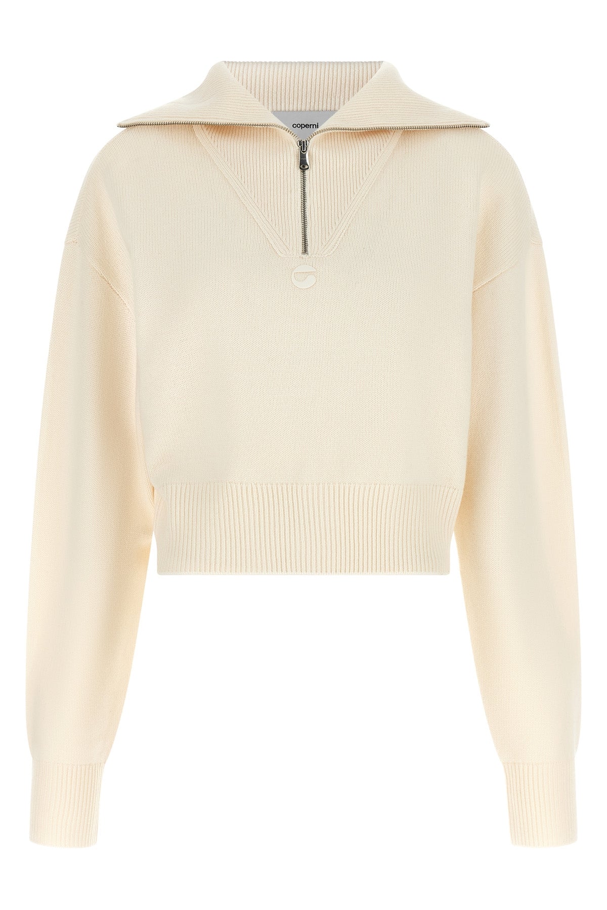 Coperni Knitwear - Cream cropped sweater
