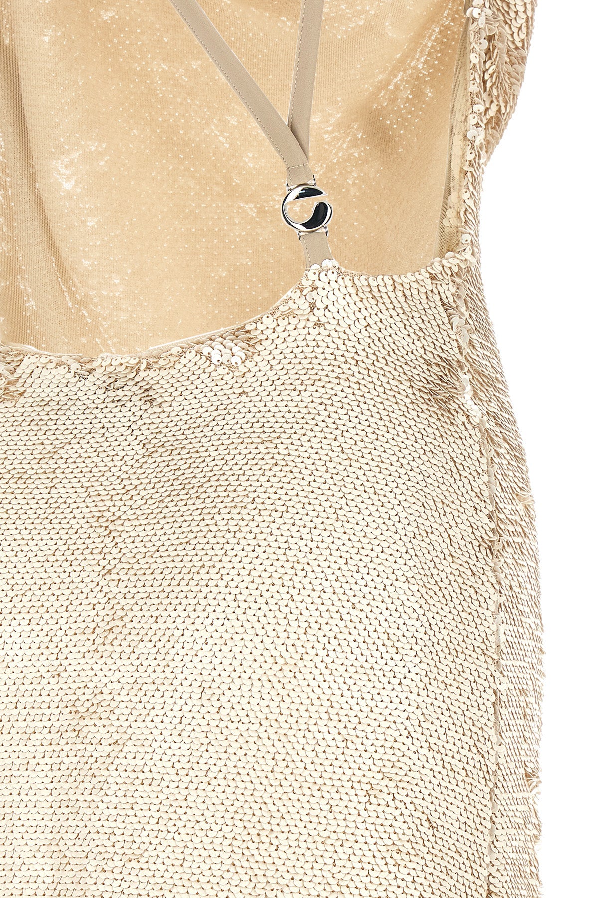 Coperni Long Dress - C-logo metal ring detail