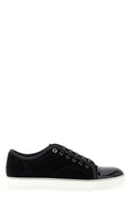 Profile view of black LANVIN DBB1 suede sneaker