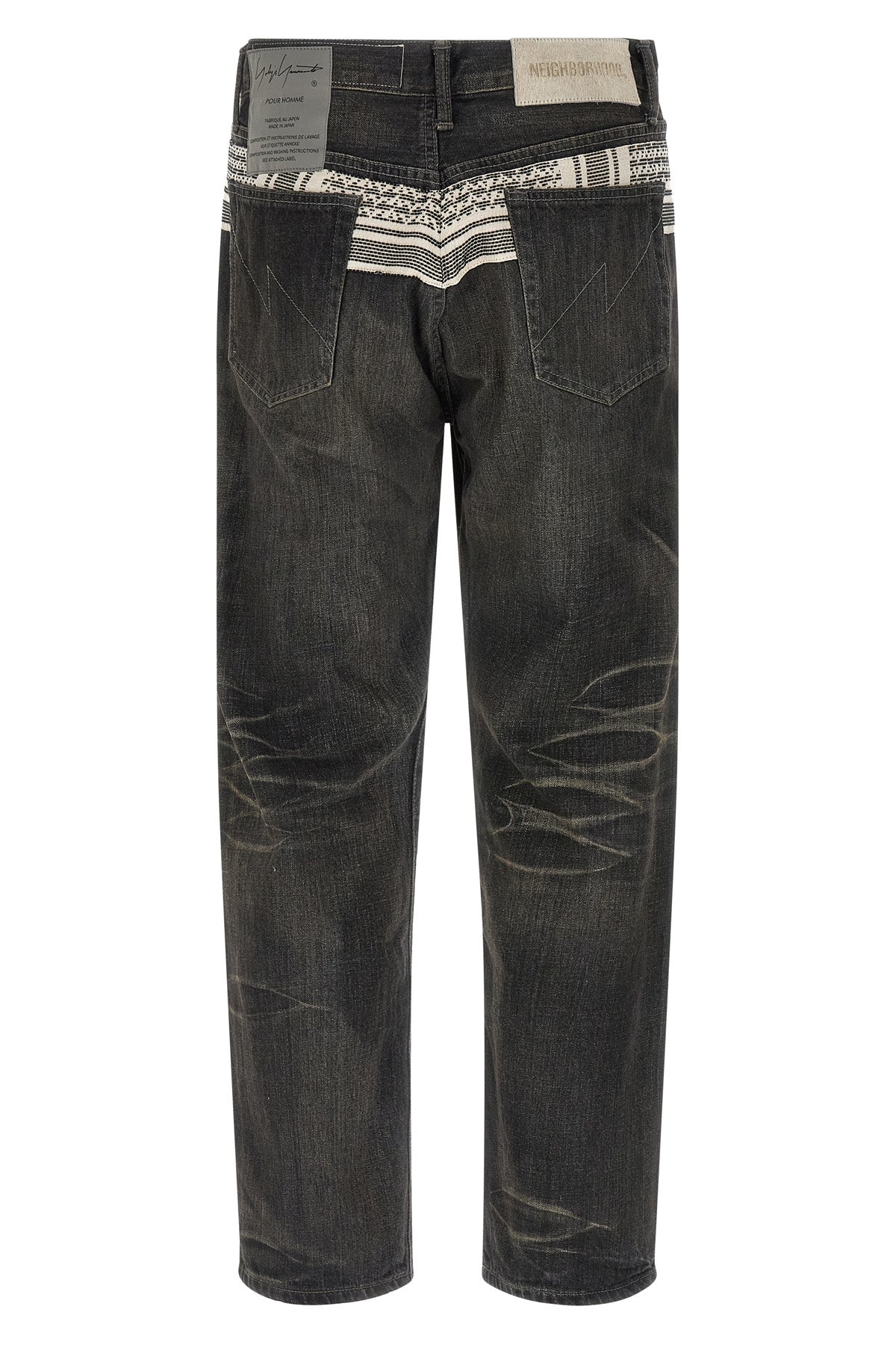 Yohji Yamamoto × NEIGHBORHOOD Jeans - Jacquard fabric inserts