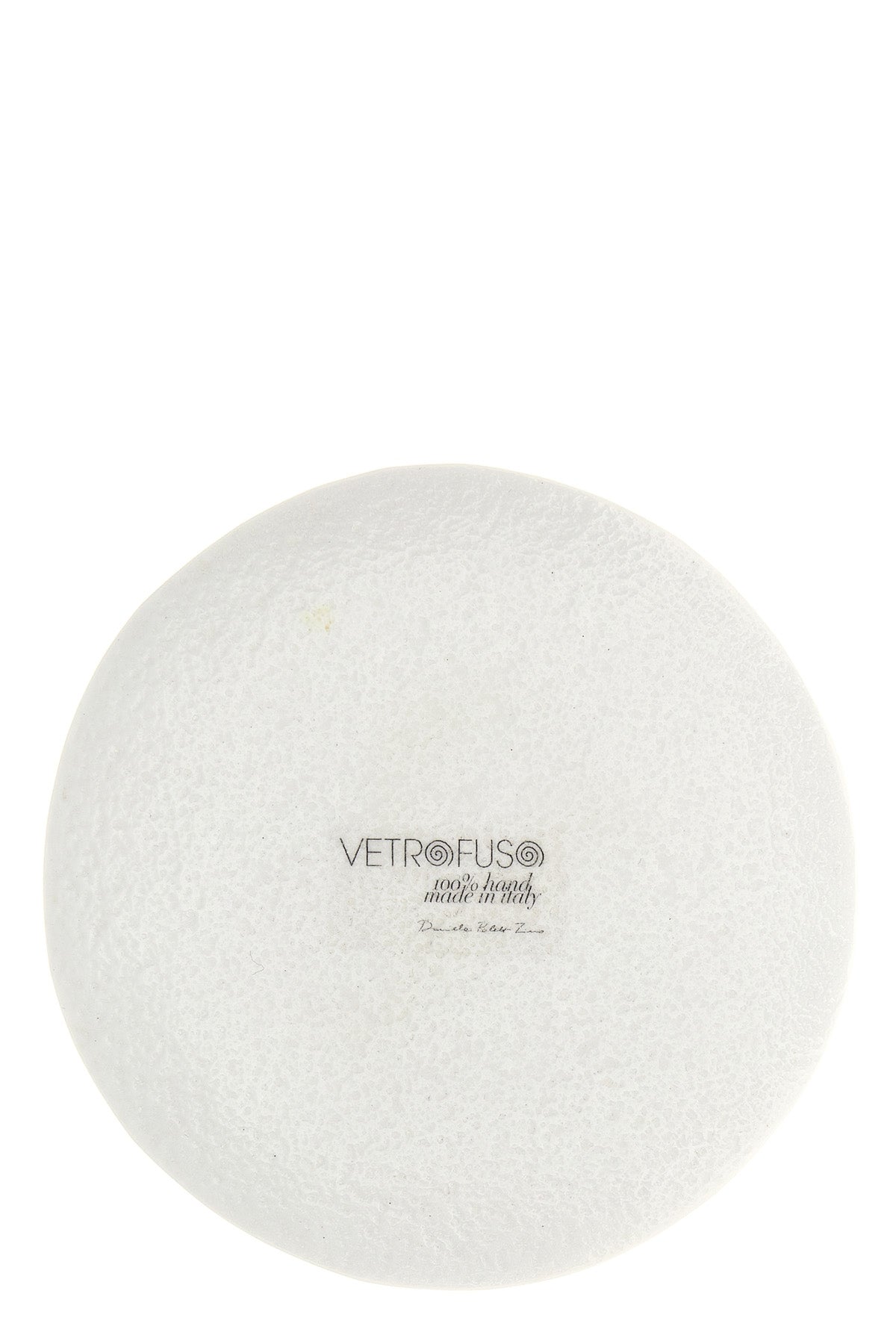 VETROFUSO Valet Tray - Detail of white reverse with signature