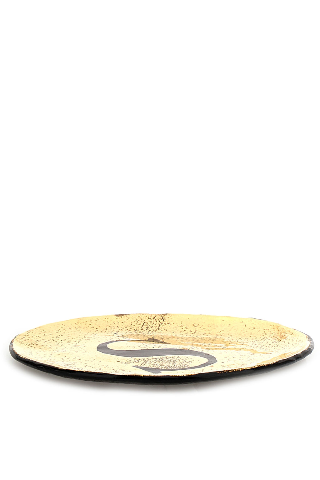 Vide-poches rond Vetrofuso finition or