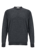 John Smedley Pullover - Front view in charcoal grey