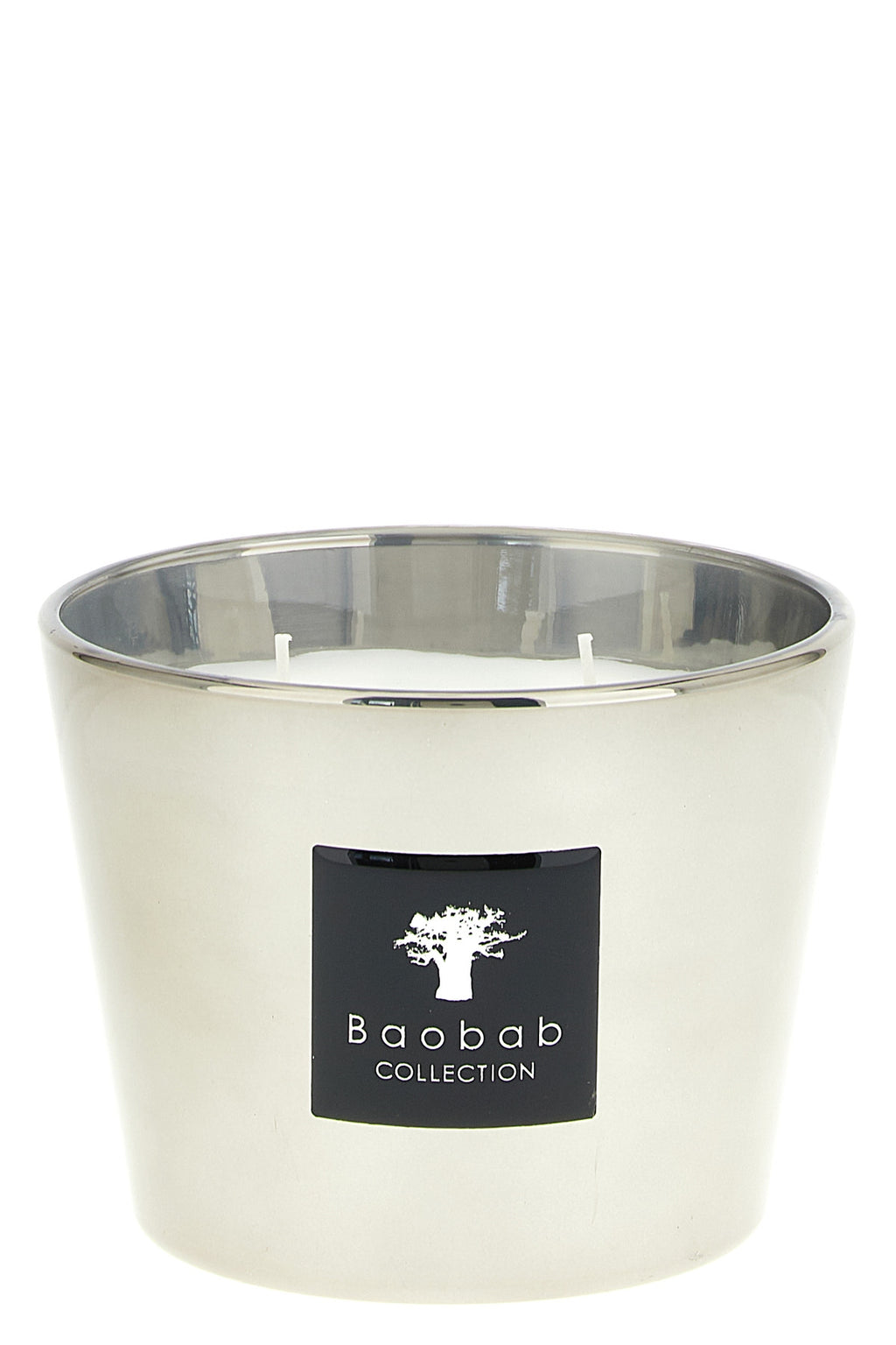 Baobab Candle - Platinum finish glass vessel