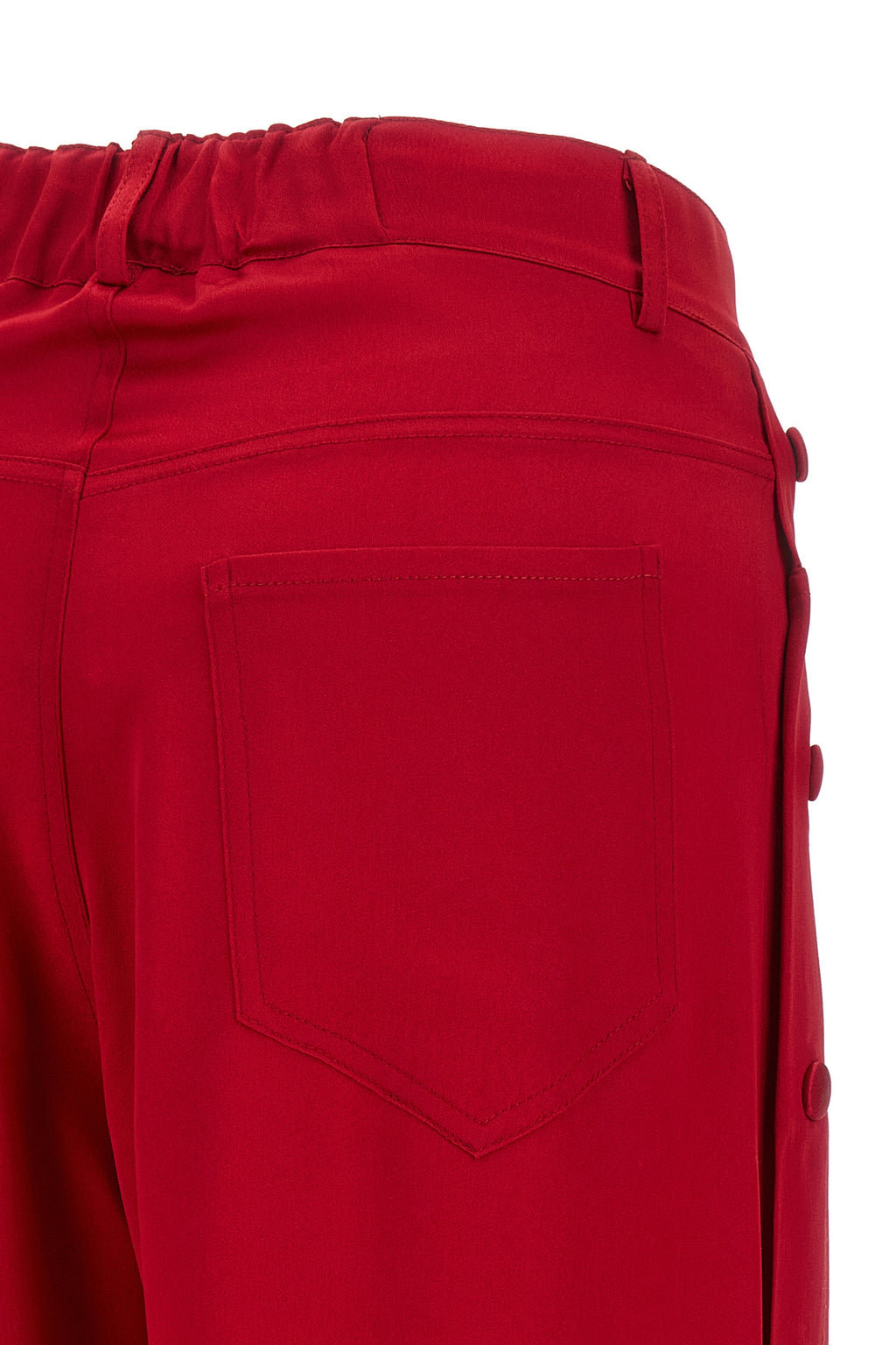 Pantalon DI.LA3 PARI' - Tissu cady fluide rouge