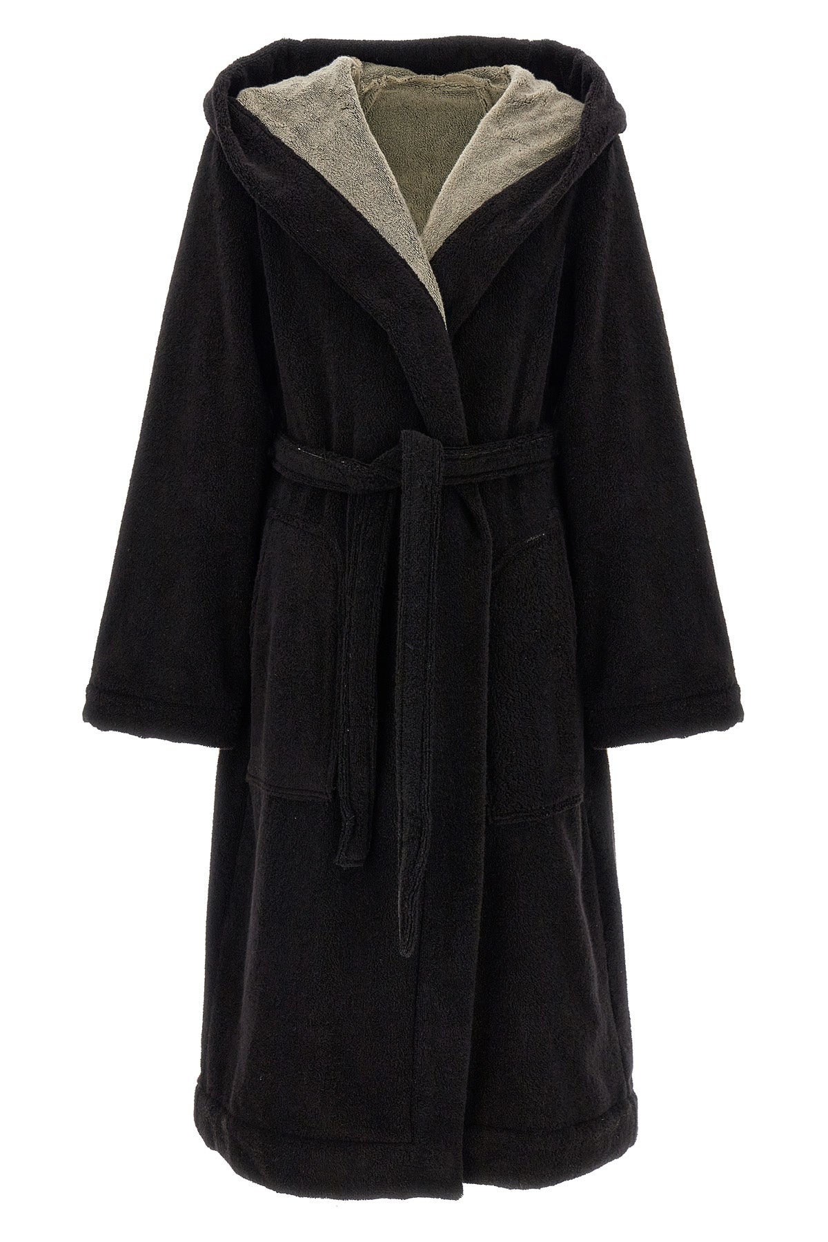 Rick Owens Bathrobe - Front view with contrasting hood
