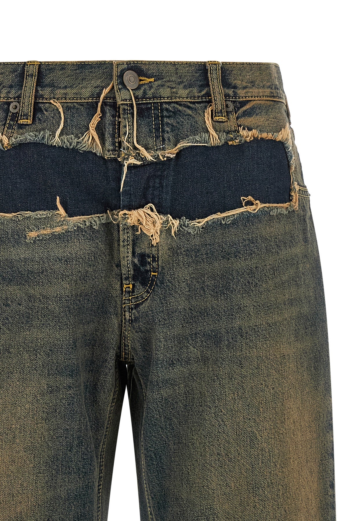 Maison Margiela Jeans - Vista trasera con pespuntes