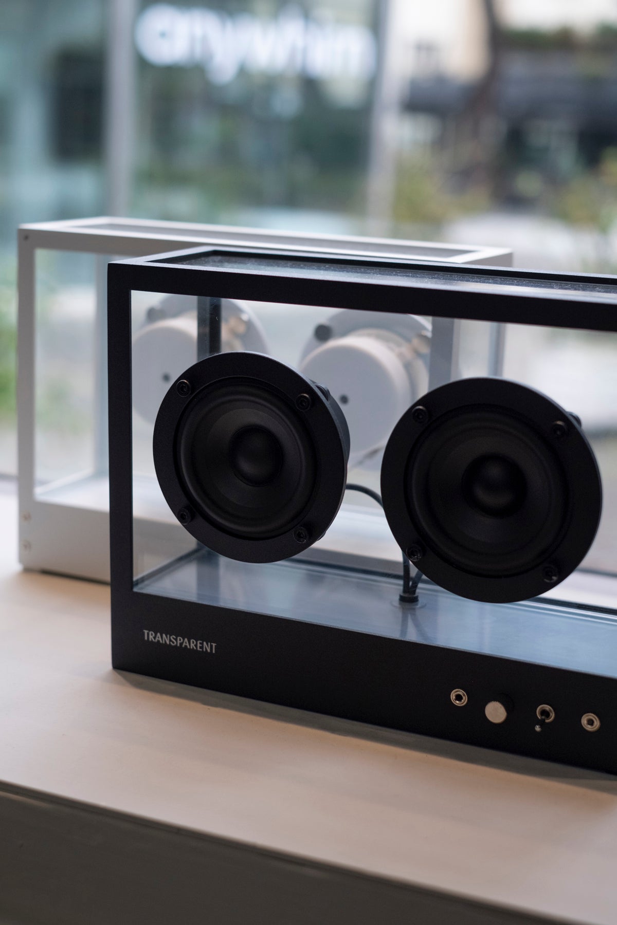 Transparent Speaker - Exposed driver detail